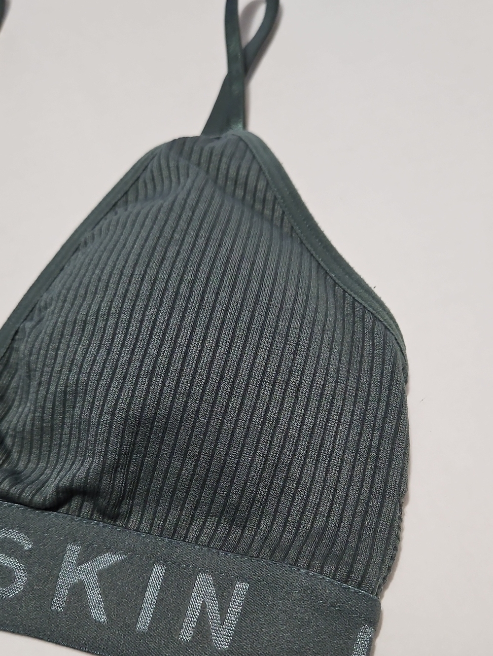 Danskin Ribbed Triangle Bralette — Deep Teal - Picture 6 of 7